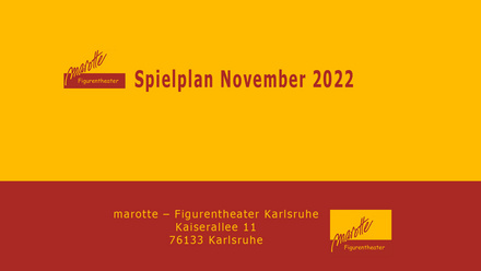 marotte Figurentheater in Karlsruhe: Spieltermine im November 2022