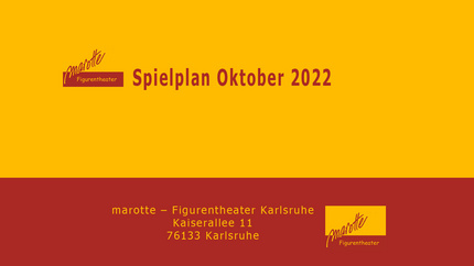 marotte Figurentheater in Karlsruhe: Spieltermine im Oktober 2022